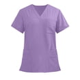 thumbnail image 1 of Unisex Scrub Top V-Neck Modern Classic Fit with 3 Pockets, Ultra Soft Stretch Fabric Scrubs for Women Men, 1 of 6