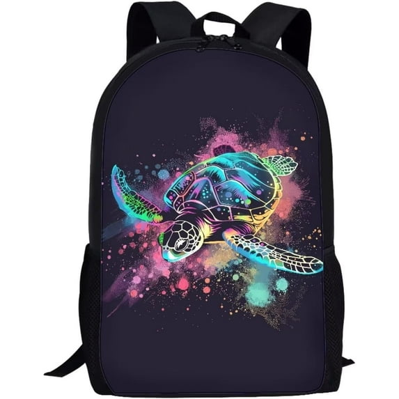 Unisex Sea Turtle Animal Printed Lightweight Large Capacity Casual BackpackLarge Capacity Backpack Unisex 17 in