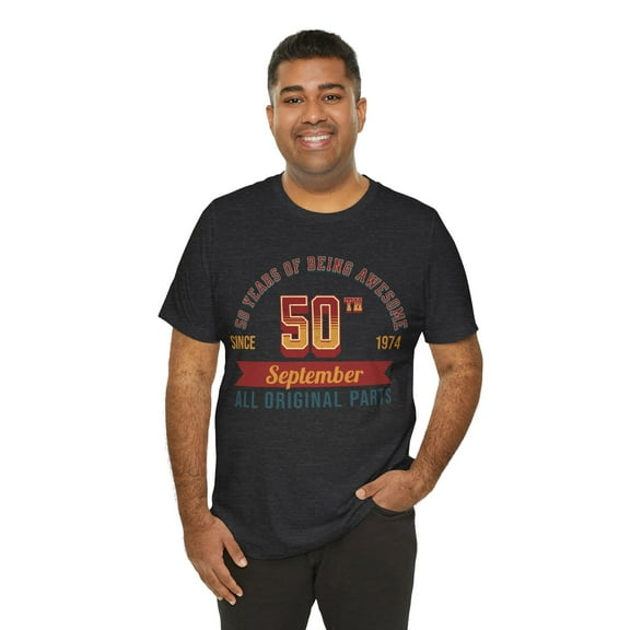 Unisex September 50th Birthday Vintage Shirt for Men and Women Est. 1974