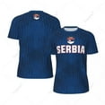 thumbnail image 1 of Unisex Serbia Flag 3D Printed T-shirt Fans Mesh For Running Bike Soccer Tennis Fitness Sports Exclusive, 1 of 11