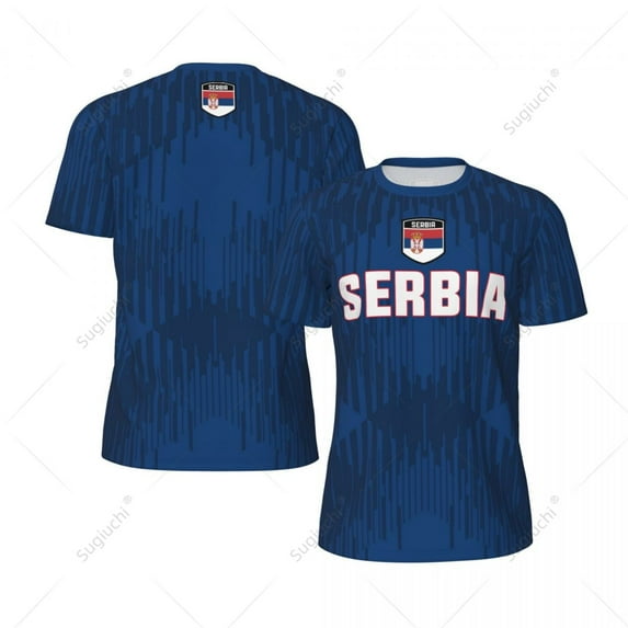 Unisex Serbia Flag 3D Printed T-shirt Fans Mesh For Running Bike Soccer Tennis Fitness Sports Exclusive
