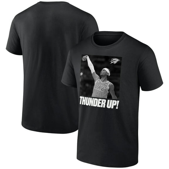 Unisex Shai Gilgeous-Alexander Black Oklahoma City Thunder 2025 NBA Finals Champions Celebration T-Shirt