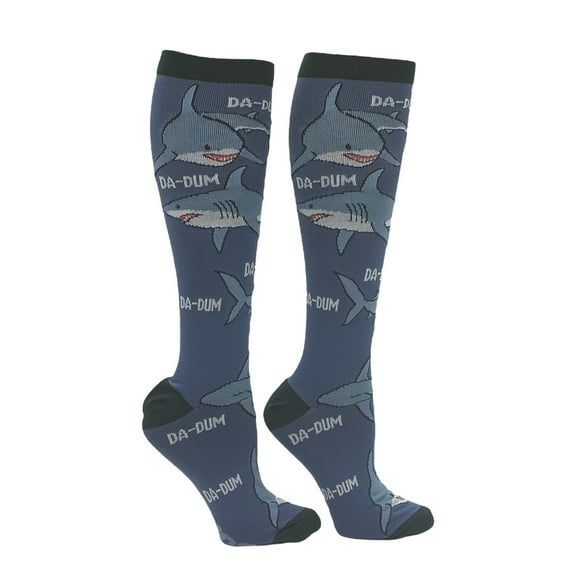 Unisex Shark Da Dum Funny Novelty Compression Socks for Women and Men