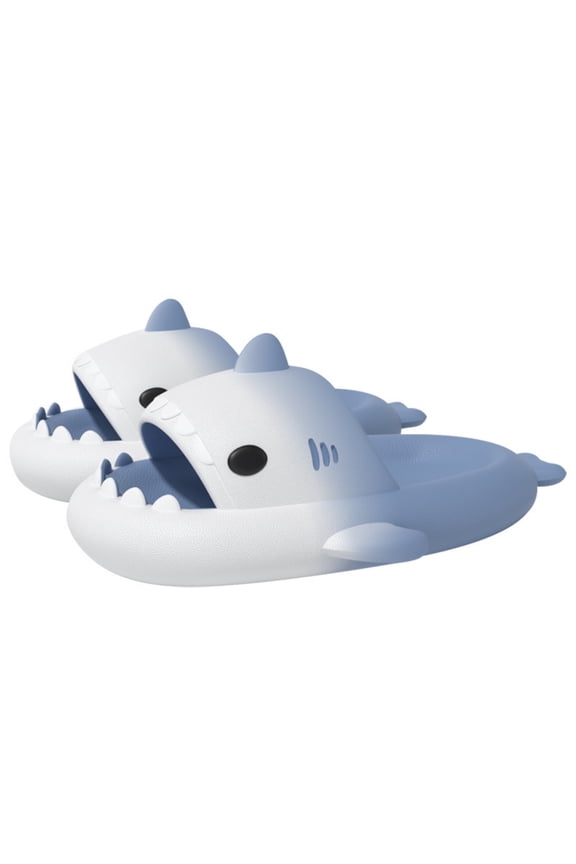 Unisex Shark Slide Sandals, Gradient Platform Lightweight Non-Slip Summer Slides