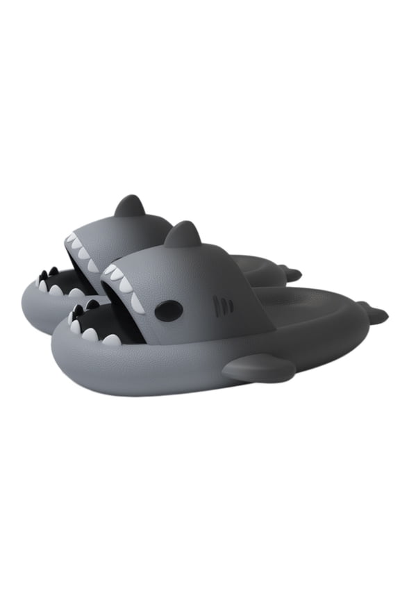 Unisex Shark Slide Sandals, Gradient Platform Lightweight Non-Slip Summer Slides