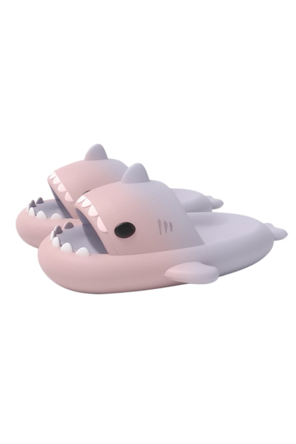 Unisex Shark Slide Sandals, Gradient Platform Lightweight Non-Slip Summer Slides
