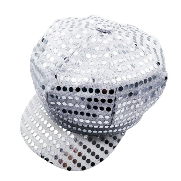 Unisex Shimmering Silver Party Hat For Role-Playing Event Celebrations Secure Wear Practical Polyester Hat for Cosplay