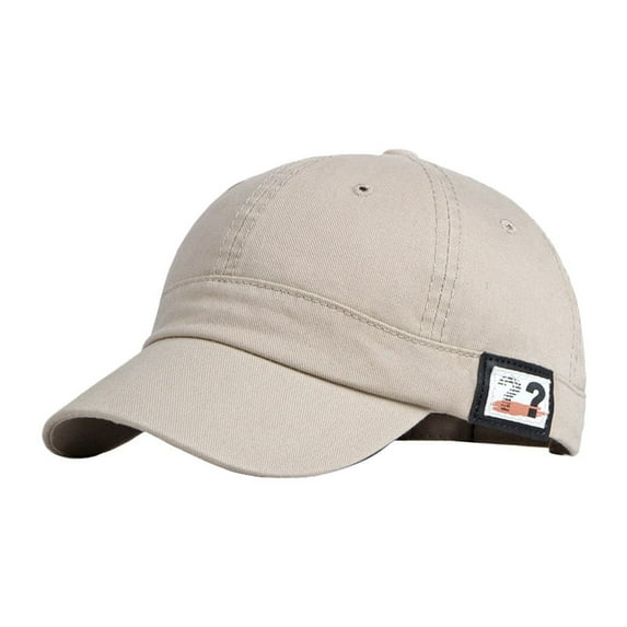 Unisex Short Brim Baseball Cap, Breathable Cotton Summer Sports Hat with Curved Brim for Men & Women (Green, Black, Khaki, 6 Colors)