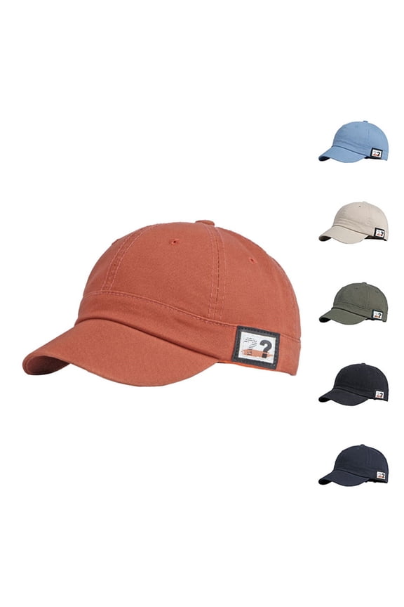 Unisex Short Brim Cotton Baseball Cap Summer Sports Hat Labeling Design