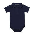 thumbnail image 1 of XUNKUSGA Unisex Short Sleeve Baby Romper Solid Color Baby Boy Girl Bodysuits Cotton Baby Bodysui Newborn Button Clothes Soft Infant Outfit 0-24 Months, 1 of 2