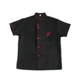thumbnail image 1 of Unisex Short Sleeve Basical Chef Catering Shirt for Bakery Food Service Restaurant Size XXL (Black), 1 of 7