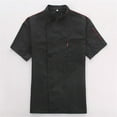 thumbnail image 1 of Unisex Short Sleeve Chef Coat Jacket Men's Chef Coat Uniform Short Sleeve Cook Jacket Restaurant Kitchen Work Breathable Clothes, 1 of 8