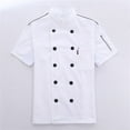 thumbnail image 1 of Unisex Short Sleeve Chef Coat Jacket Men's Chef Coat Uniform Short Sleeve Cook Jacket Restaurant Kitchen Work Breathable Clothes, 1 of 4