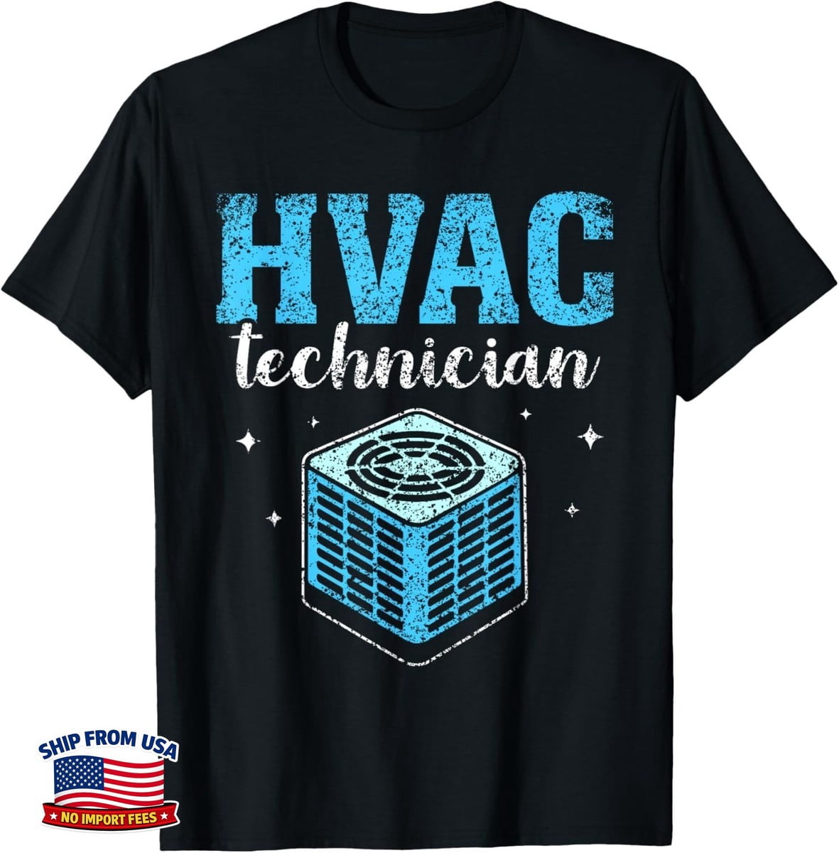 Hvas Tech Unisex Short Sleeve Tee Hvac Technician Profession Installer Tech Print ...
