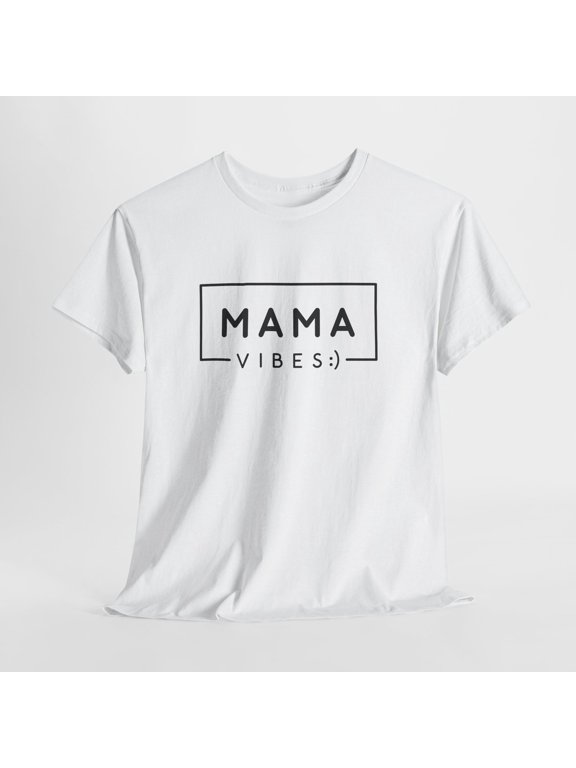 Unisex Short Sleeve Tee Mama Vibes Minimal Mom Modern Typography Print