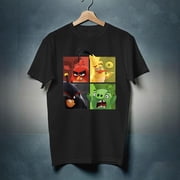 Unisex Short Sleeves Tee Angry Birds for Men and Women-TH31206