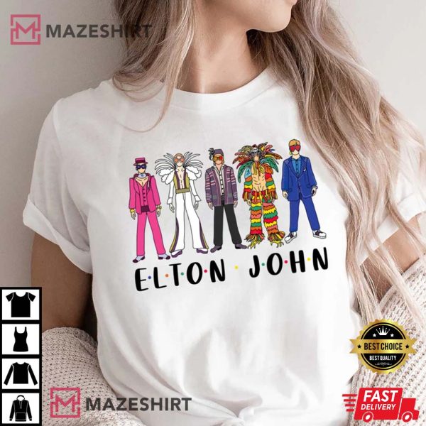 Unisex Short Sleeves Tee Elton John Farewell 2022 Tour Gift For Fan T