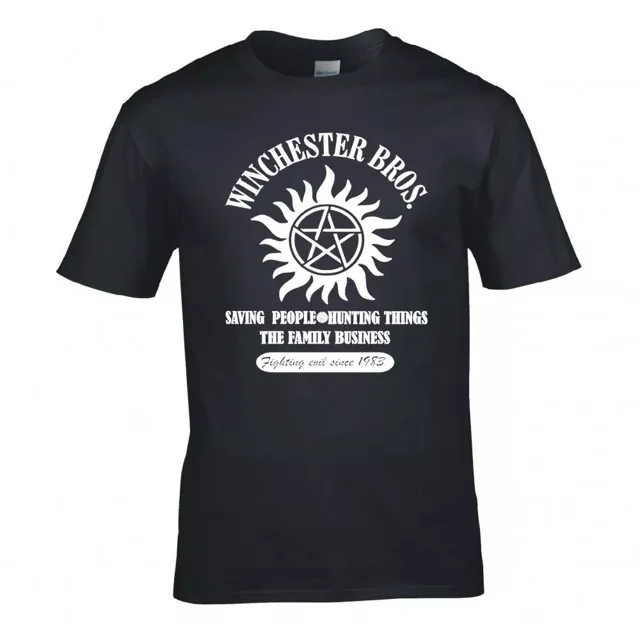 Unisex Short Sleeves Tee Supernatural "Winchester Bros Family Business