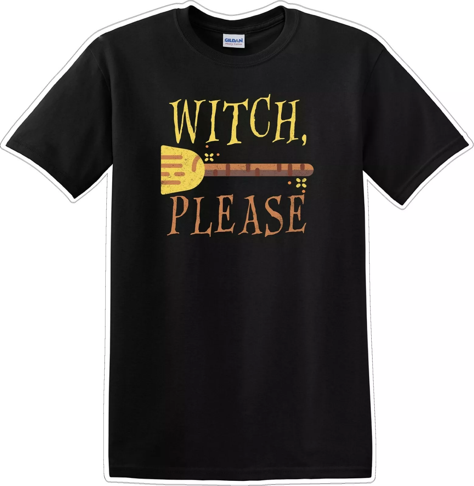 Unisex Short Sleeves Tee Witch Please Halloween Novelty TShirt for