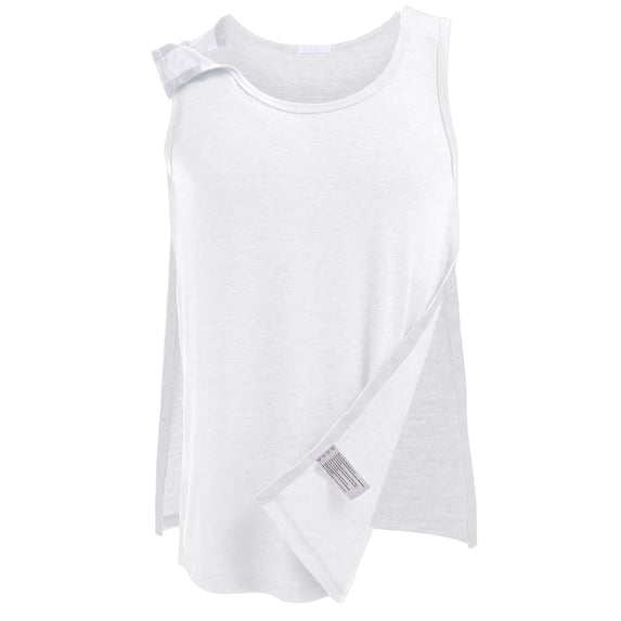 Unisex Shoulder Snap-Access Tank Tops Post Surgery Shirts Tear Away Chemo Shirt Clothes After Rotator Cuff Surgery