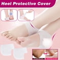 thumbnail image 1 of Unisex Silicone Heel Protectors, 1 Pair Moisturizing Gel Sleeves for Cracked Heels, Reusable Foot Care Socks for Dry Feet, Winter Heel Crack Repair Hydration Socks - White, 1 of 9