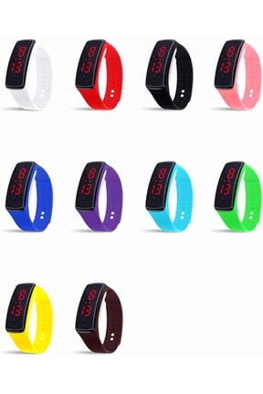 Unisex Silicone LED Digital Creative Touch Screen Sport Watch Bracelet 10 Pack