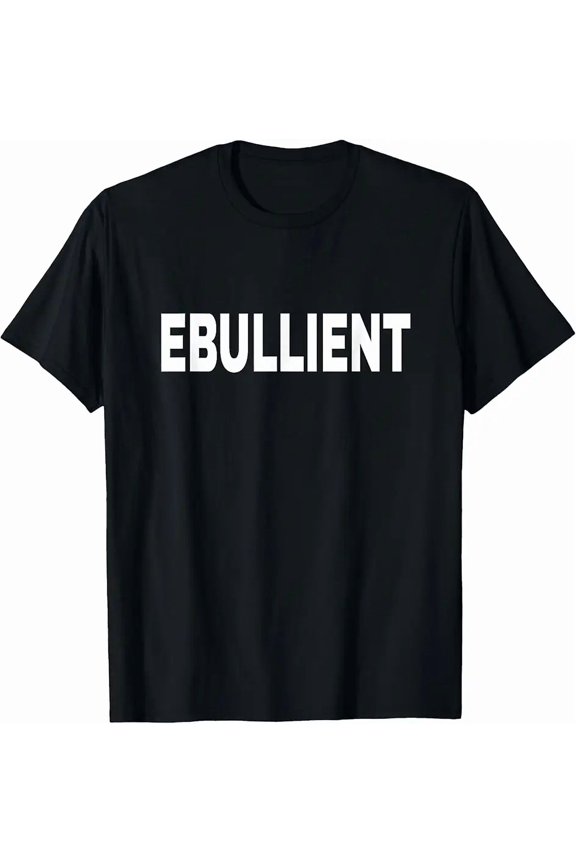 Unisex Simple Ebullient Text Graphic T-Shirt