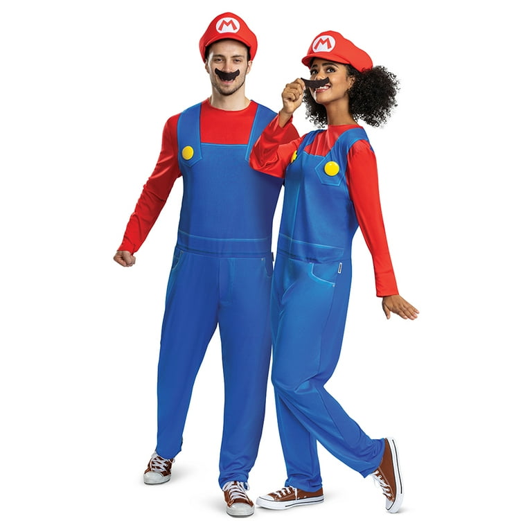 Unisex Size Medium (32-34-inch chest) Mario Elevated Halloween Adult Costume  Super Mario Bros., Disguise 