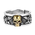thumbnail image 1 of Unisex Skull Ring Adjustable Opening Copper Ring Retro Design Skull Fashion Ring Unique Statement Ring For Men, 1 of 3
