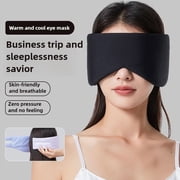 Unisex Sleep Mask with Ear Protection   2-in-1 Light Blocking & Noise Reduction, Adjustable Strap, Soft Double-Sided Side Protection for Side Sleeping Black