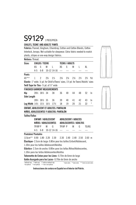 Unisex Sleepwear-XS-L/XS-XL