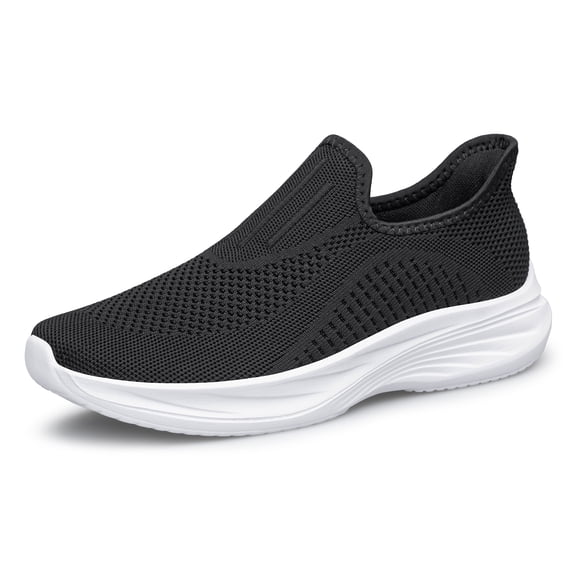 Unisex Slip-On Loafers Men Women Lightweight Fashion Walking Sneakers Black White