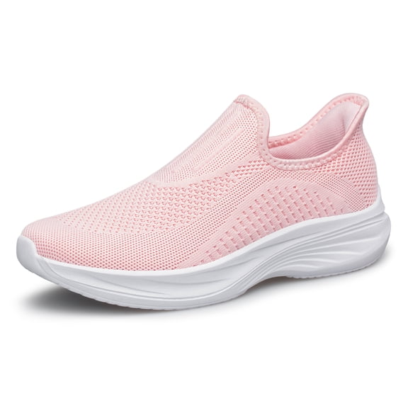 Unisex Slip-On Loafers Men Women Lightweight Fashion Walking Sneakers Pink