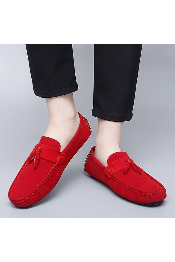 Unisex Slip-On Moccasin Loafers | Men's & Women's Navy Blue Round-Toe Dress Shoes with Arch Support | Comfortable Casual &  Easy-Clean Durable Design | Slip-Resistant |Formal All-Season Slippers