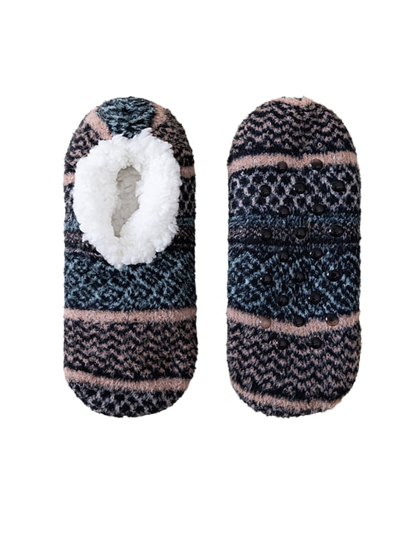 Unisex Slipper Socks with Grips, Fuzzy Warm Slipper Socks for Women Men, Super Warm Anti Slip Floor Socks for Cozy Home Living