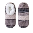 thumbnail image 1 of Unisex Slipper Socks with Non Slip Grips, Thick Fuzzy Socks Lined Warm Mid Calf House Sock 1 Pair for Indoor Floor and Sleep Light Gray, 1 of 4