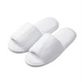 thumbnail image 1 of Unisex Slippers Hotel Travel Spa Portable Slippers Guest Disposable Indoor Cotton Fabric Slipper E2P5, 1 of 8