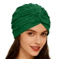 thumbnail image 1 of Unisex Slouchy Beanie Hat, Soft Lightweight Knit Skull Cap for Men and Women, Breathable Cotton Sleep Turban Cap Dark Green, 1 of 3
