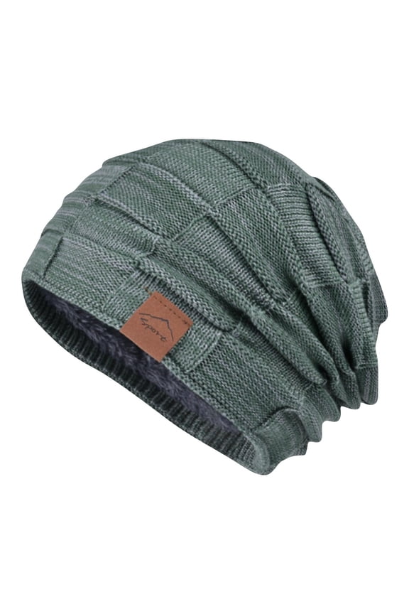 Unisex Slouchy Winter Beanie Hat Soft Fleece Lined Thick Knit Skull Cap Warm Comfortable Daily Headwear for Men and Women Cold Season