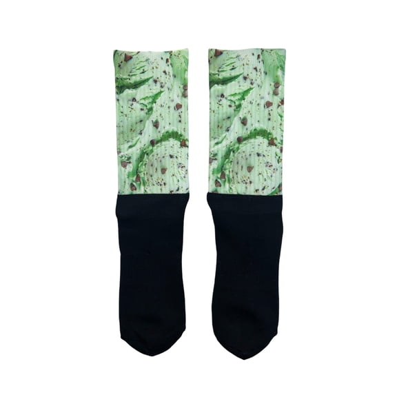 Unisex Small Sole Food Mint Chocolate Chip Sublimated Socks