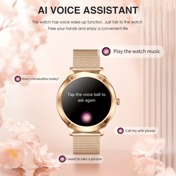 Unisex Smart Watch & Fitness Tracker w/ Wireless Call, 100 Sport Modes, Sleep/Calorie/Pedometer Monitoring for Android & iPhone