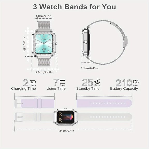 Unisex Smart Watch w/ Call, Fitness Tracker, AI Voice, Sleep & Music Control, 1.59" Screen, Compatible w/ Smartphones, Gift