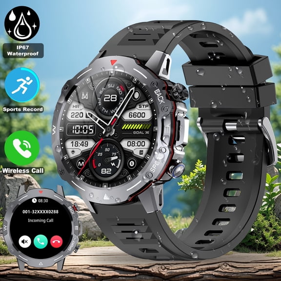 Unisex Smart Watch with Call Function, Fitness Tracker, Pedometer, 100+ Sport Modes, Sleep Monitor for Android iOS - Perfect Gift