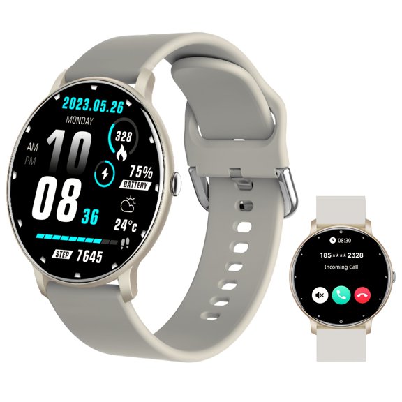 Unisex Smartwatch, 1.28" Full HD, BT Call, 100+ Sports Modes, Android & iPhone Compatible, Gift