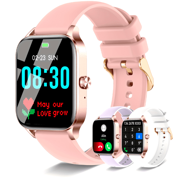 Unisex Smartwatch, BT 5.0 Call, Custom Faces, Multi-Sports Modes, iPhone & Android Compatible, Ideal Gift