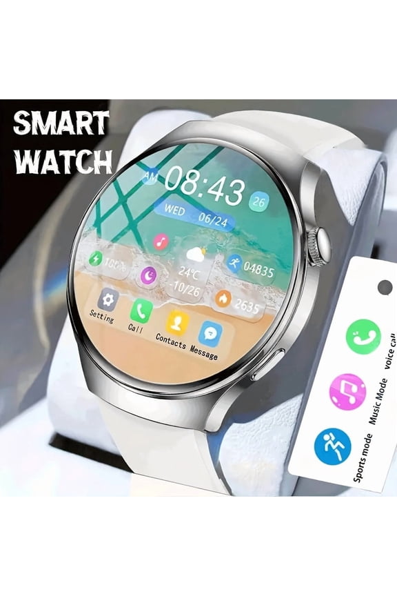 Unisex Smartwatch: Make/Answer Calls, Message Alerts, Track Steps/Calories/Exercise, Music & Photo Control. Perfect Valentine's Gift for Men & Women.