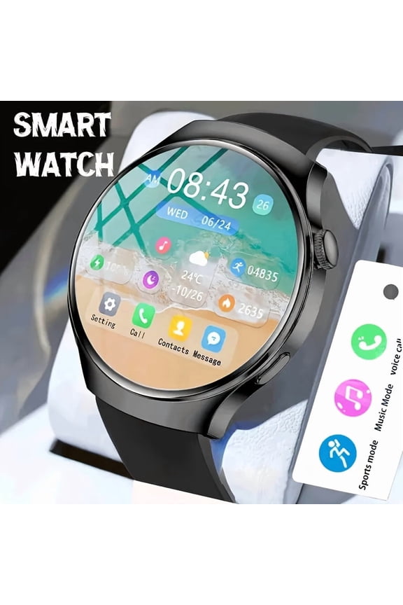 Unisex Smartwatch: Make/Answer Calls, Message Alerts, Track Steps/Calories/Exercise, Music & Photo Control. Perfect Valentine's Gift for Men & Women.
