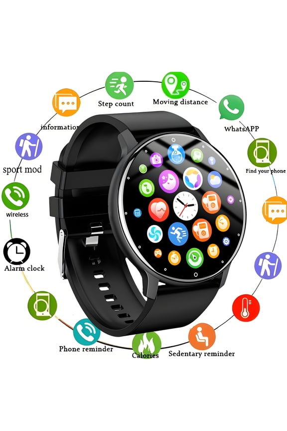 Unisex Smartwatch with 1.28" Display, Fitness Tracker, Sleep Monitor, Step & Distance Counter for Running, Gym & Daily Use