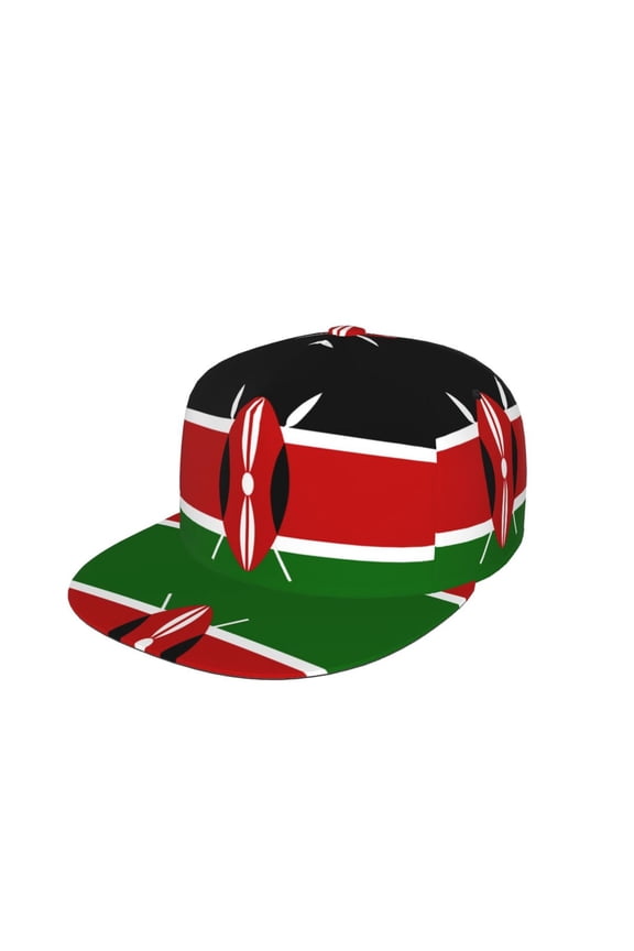Unisex Snapback Hats Africa Kenyans-Flag Adjustable Flat Bill Baseball Cap Dancing Hip Hop Cap