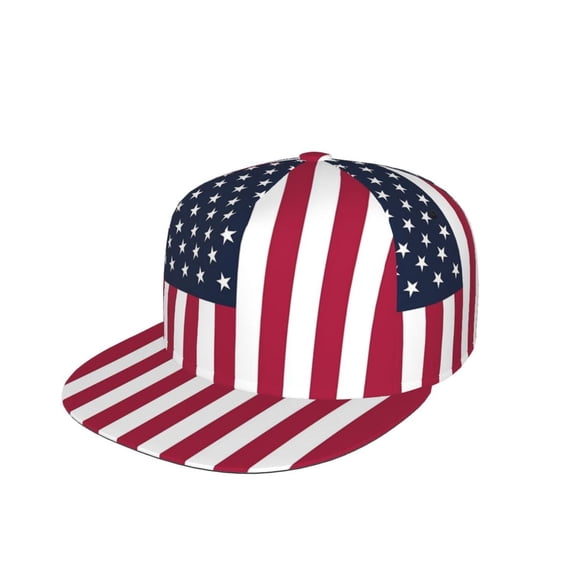 Unisex Snapback Hats America Flag Adjustable Flat Bill Baseball Cap Dancing Hip Hop Cap